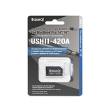 BaseQi 420A MicroSD adapter for Macbook pro M1 2021 / M2 2022 / M3 2023 / M4 2024 14" & 16"